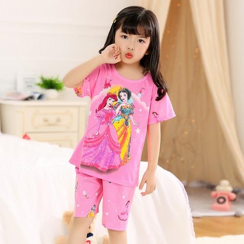 Cartoon Children Short Sleeve Pajamas 2019 Boy Girl Spring Summer Sleepwear Baby Nightwear Child Gift Kids Lovely Pyjamas Set