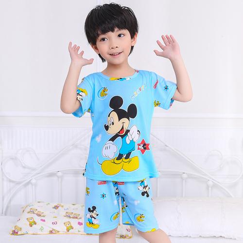 Cartoon Children Short Sleeve Pajamas 2019 Boy Girl Spring Summer Sleepwear Baby Nightwear Child Gift Kids Lovely Pyjamas Set