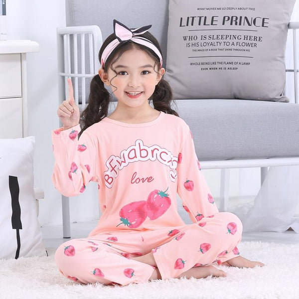 New Sale 2019 Spring Summer Girl Sleepwears Suits Lovely Gilr Pajamas Children Pyjamas Girls Cartoon Pijamas Kids Clothing Set