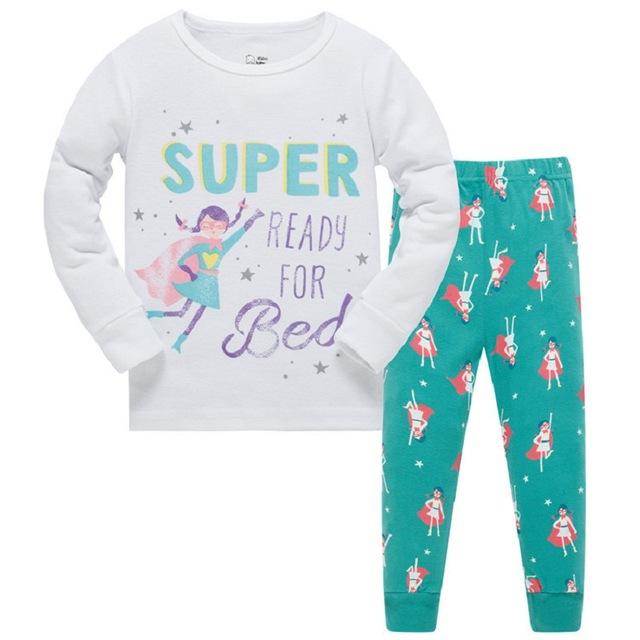 NEW 2019 girlys nightwear girls family christmas pajamas cartoon kids pajama sets,children sleepwear toddler baby pyjamas 3T-8T