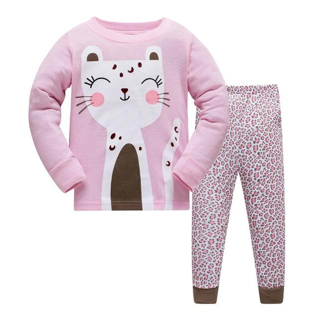 NEW 2019 girlys nightwear girls family christmas pajamas cartoon kids pajama sets,children sleepwear toddler baby pyjamas 3T-8T