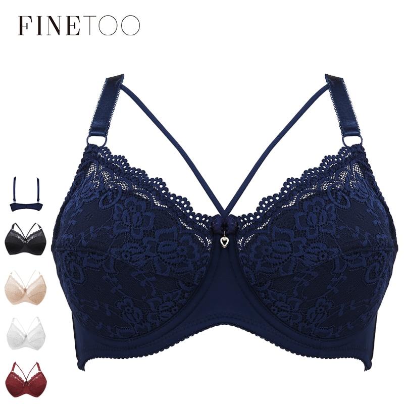 Plus Size C D E Cup Bra Sexy Push Up Brassiere Fashion Soft Lace Bra 3/4 Large Thin Female Lingerie Deep V Sexy Bras For Women