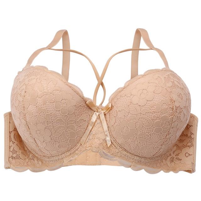 Sexy Lace Bra Fashion Racerback Floral Bras For Women B C Cup Underwire Lingerie Bralette Female Bow Brallete Brassiere 36 42