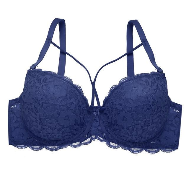Sexy Lace Bra Fashion Racerback Floral Bras For Women B C Cup Underwire Lingerie Bralette Female Bow Brallete Brassiere 36 42
