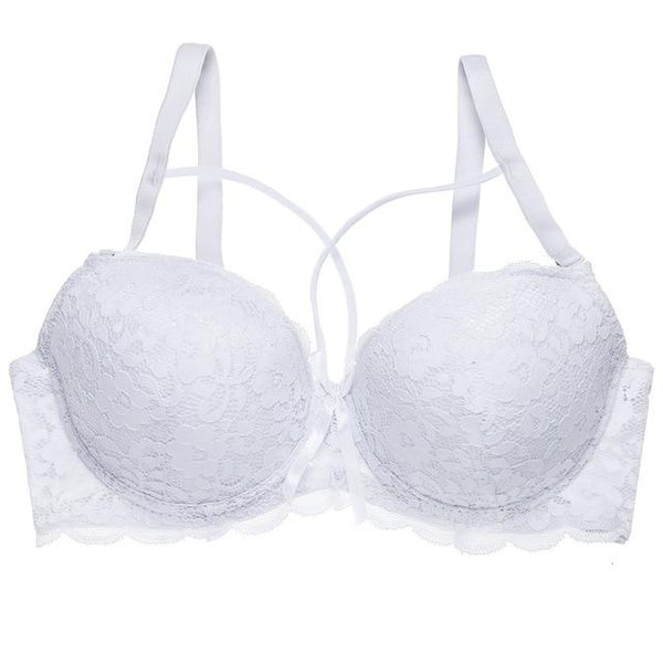 Sexy Lace Bra Fashion Racerback Floral Bras For Women B C Cup Underwire Lingerie Bralette Female Bow Brallete Brassiere 36 42