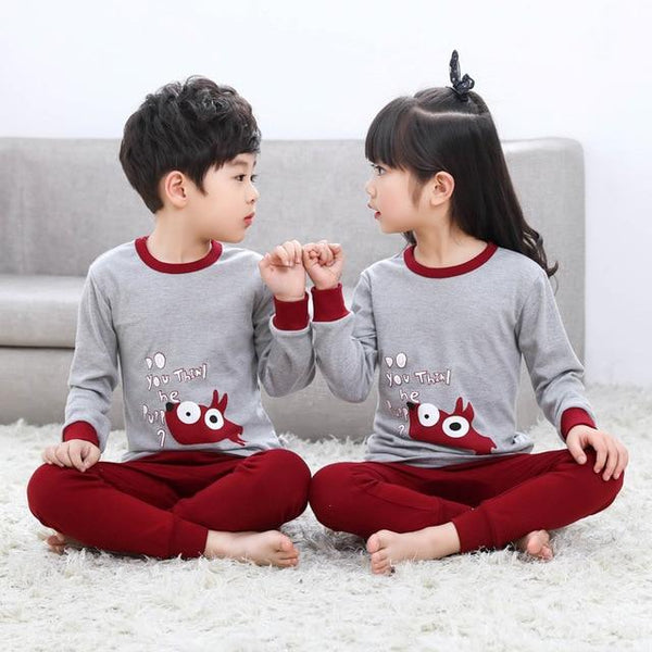 Winter Kids Pajamas Sleepwear Big Boys Girls Pajamas Sets 100-150cm Kids Clothes Nightwear Homewear Toddler Clothes Garcon Suits