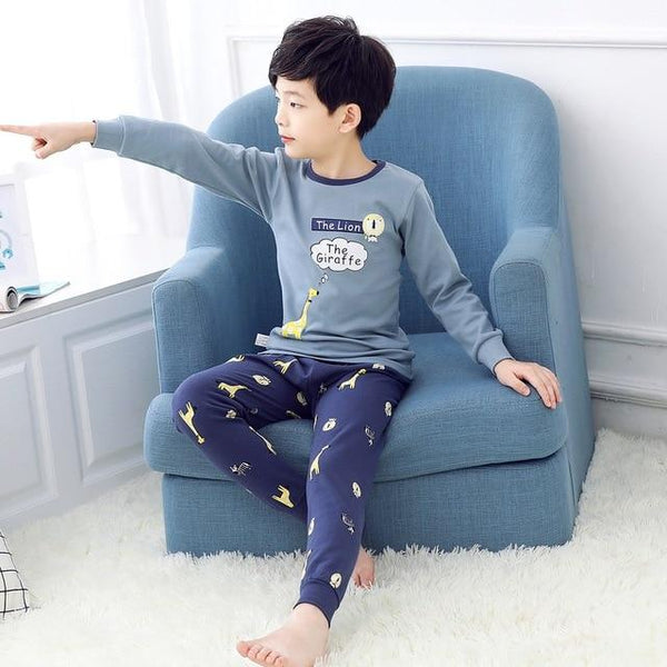 Winter Kids Pajamas Sleepwear Big Boys Girls Pajamas Sets 100-150cm Kids Clothes Nightwear Homewear Toddler Clothes Garcon Suits