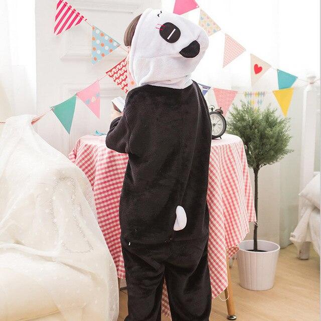 Flannel Children kigurumi Pajamas Set Winter Hooded Animal Unicorn Pikachu Stitch Kids Pajamas For Boys Girls Sleepwear Onesies