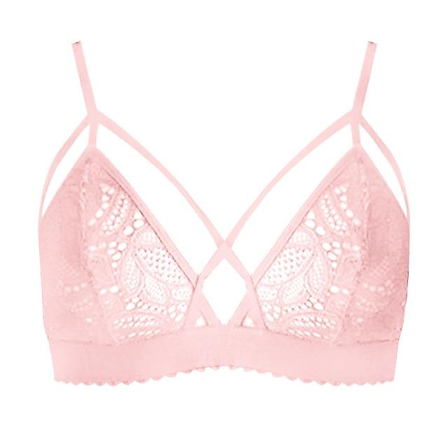 Sexy Floral Lace Bras for Women Seamless Bralette Transparent Cup Wireless Bras Brassiere Lingerie Plus Size Underwear #F