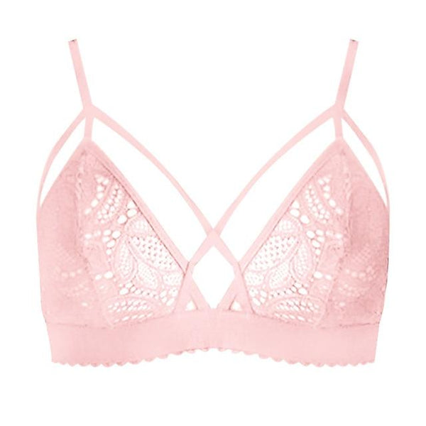 Sexy Floral Lace Bras for Women Seamless Bralette Transparent Cup Wireless Bras Brassiere Lingerie Plus Size Underwear #F