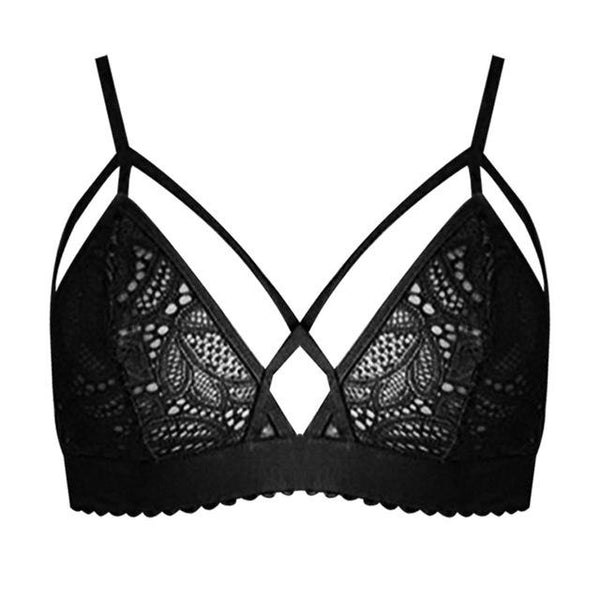 Sexy Floral Lace Bras for Women Seamless Bralette Transparent Cup Wireless Bras Brassiere Lingerie Plus Size Underwear #F