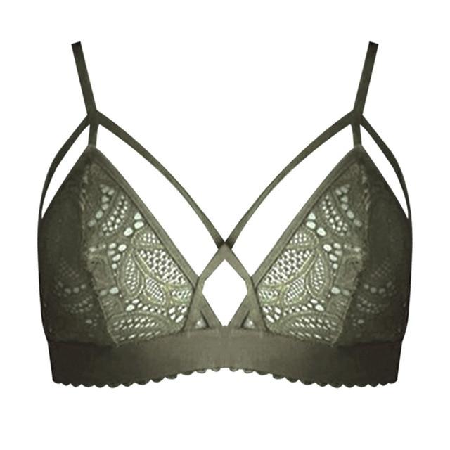 Sexy Floral Lace Bras for Women Seamless Bralette Transparent Cup Wireless Bras Brassiere Lingerie Plus Size Underwear #F