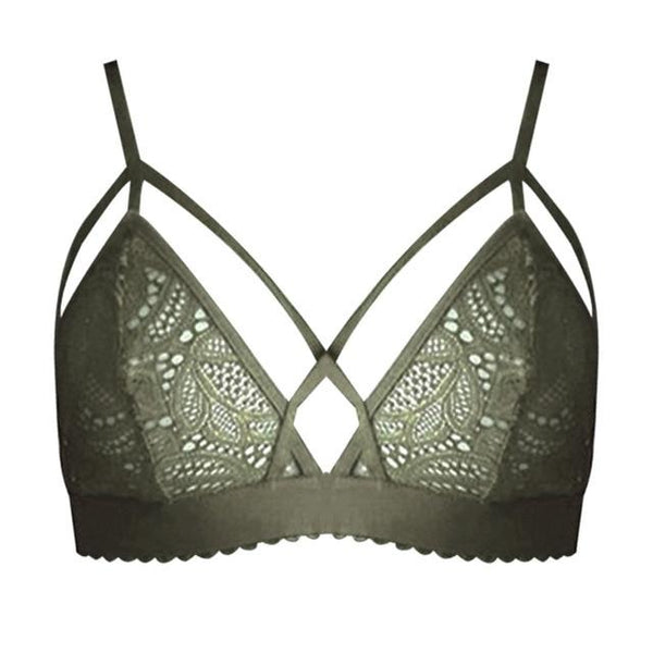 Sexy Floral Lace Bras for Women Seamless Bralette Transparent Cup Wireless Bras Brassiere Lingerie Plus Size Underwear #F