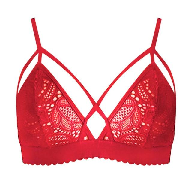 Sexy Floral Lace Bras for Women Seamless Bralette Transparent Cup Wireless Bras Brassiere Lingerie Plus Size Underwear #F