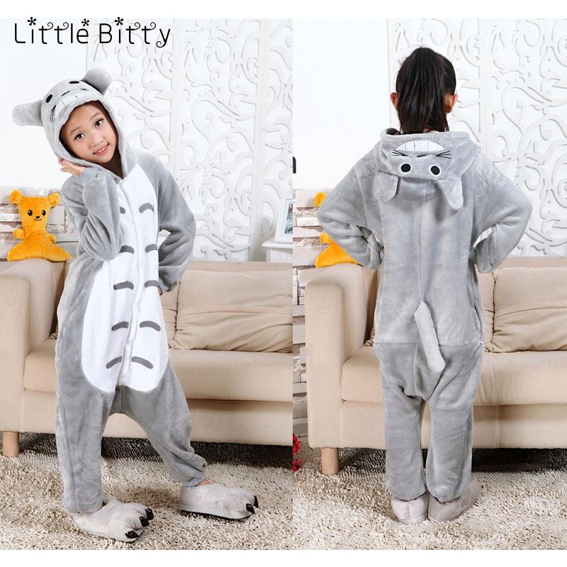 Little Bitty Cartoon Cosplay Pajamas Baby Boys Girls Kigurumi Children Animal Elephant Tiger Cat Pajamas