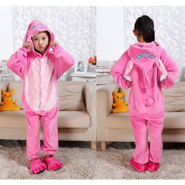 Little Bitty Cartoon Cosplay Pajamas Baby Boys Girls Kigurumi Children Animal Elephant Tiger Cat Pajamas