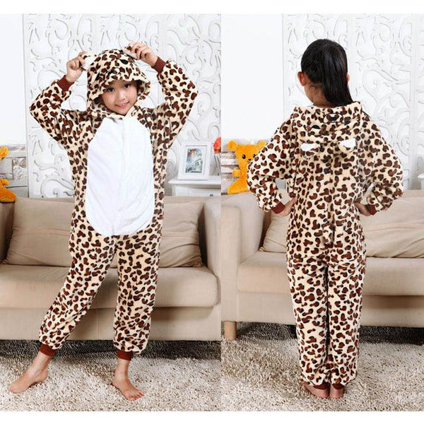Little Bitty Cartoon Cosplay Pajamas Baby Boys Girls Kigurumi Children Animal Elephant Tiger Cat Pajamas