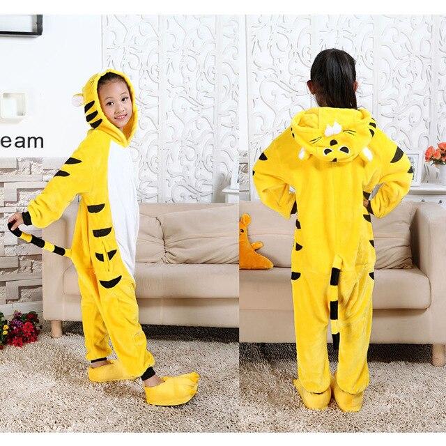 Little Bitty Cartoon Cosplay Pajamas Baby Boys Girls Kigurumi Children Animal Elephant Tiger Cat Pajamas