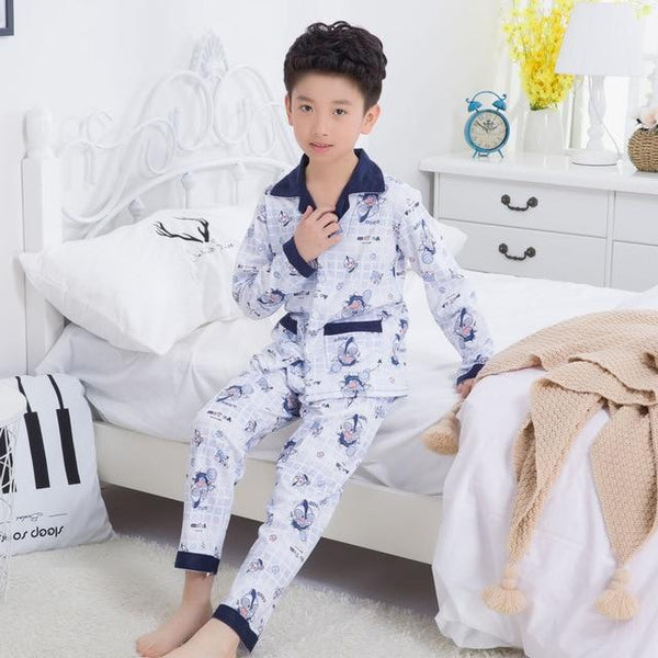 2018 Children's pajamas long sleeves cotton pijamas suits spring and autumn boys sleepwear boys children's homewear lounge sets