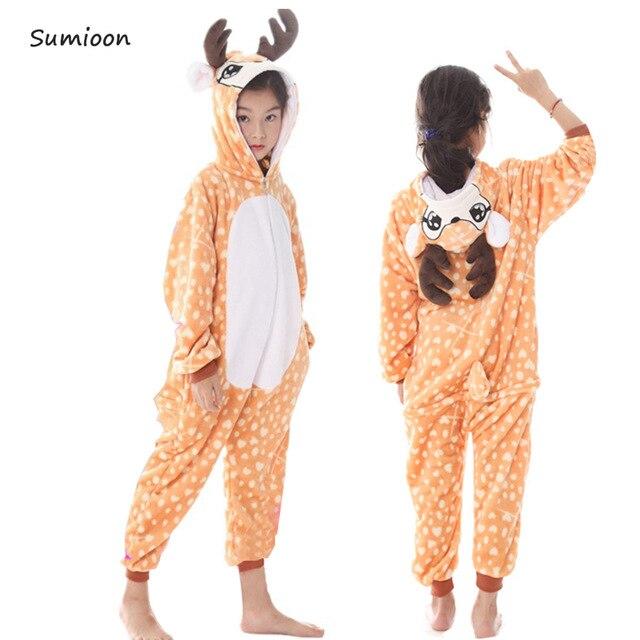 Kigurumi Unicorn Pajamas for Children Winter Unicornio Girls Boys Sleepwear Panda Onesie Kids Costume Baby Licorne Pyjamas Kids