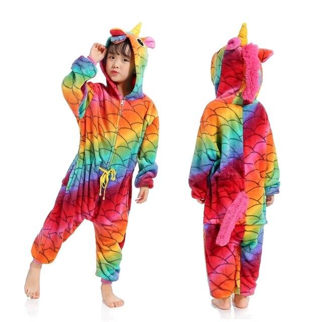 Kigurumi Unicorn Pajamas for Children Winter Unicornio Girls Boys Sleepwear Panda Onesie Kids Costume Baby Licorne Pyjamas Kids
