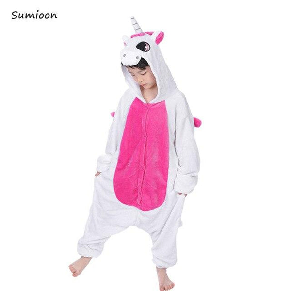 Kigurumi Unicorn Pajamas for Children Winter Unicornio Girls Boys Sleepwear Panda Onesie Kids Costume Baby Licorne Pyjamas Kids