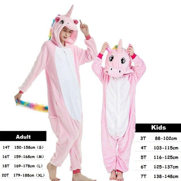 Kids Unicorn Pijama Adult Winter Pyjama Sleepwear For Women Boys Cartoon Homewear Onesie Kigurumi Pajamas Set Baby Girls Clothes