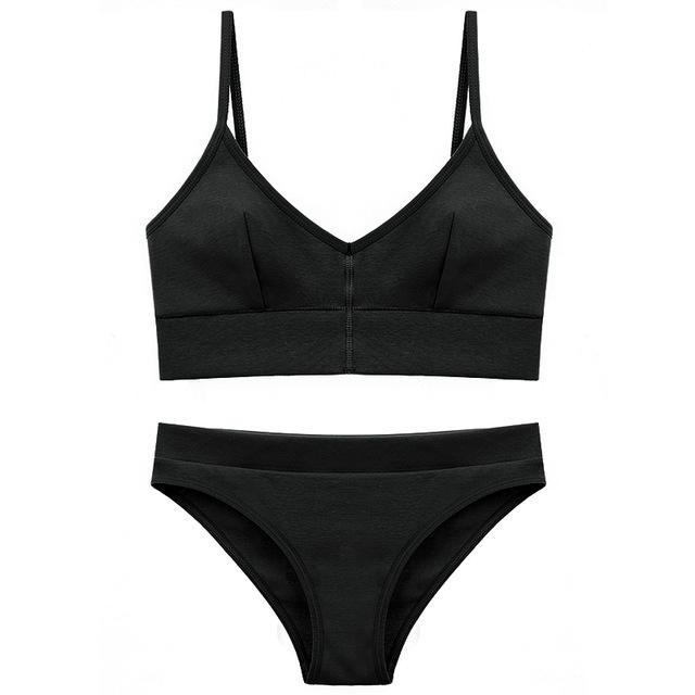 TERMEZY 2019 New Women Fashion Cotton Lingerie Wireless Bras For Women Push Up Bra Set comfortable Sexy Underwear Free Shipping