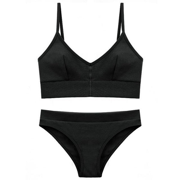 TERMEZY 2019 New Women Fashion Cotton Lingerie Wireless Bras For Women Push Up Bra Set comfortable Sexy Underwear Free Shipping