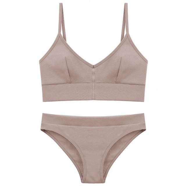 TERMEZY 2019 New Women Fashion Cotton Lingerie Wireless Bras For Women Push Up Bra Set comfortable Sexy Underwear Free Shipping