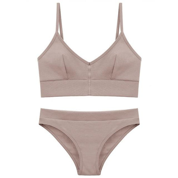 TERMEZY 2019 New Women Fashion Cotton Lingerie Wireless Bras For Women Push Up Bra Set comfortable Sexy Underwear Free Shipping