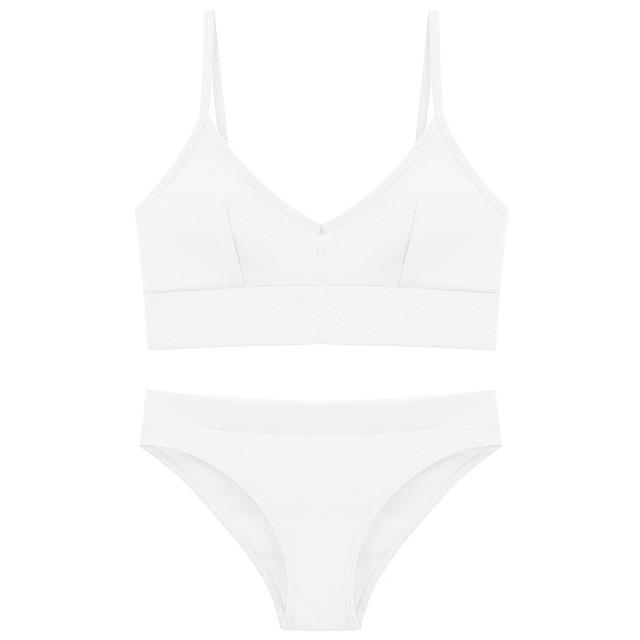 TERMEZY 2019 New Women Fashion Cotton Lingerie Wireless Bras For Women Push Up Bra Set comfortable Sexy Underwear Free Shipping