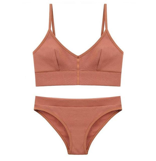 TERMEZY 2019 New Women Fashion Cotton Lingerie Wireless Bras For Women Push Up Bra Set comfortable Sexy Underwear Free Shipping