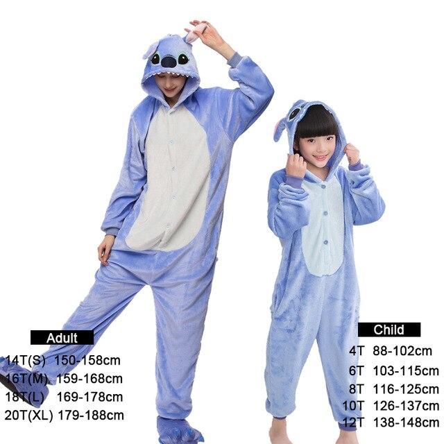 Kids Unicorn Pijama Adult Winter Pyjama Sleepwear For Women Boys Cartoon Homewear Onesie Kigurumi Pajamas Set Baby Girls Clothes