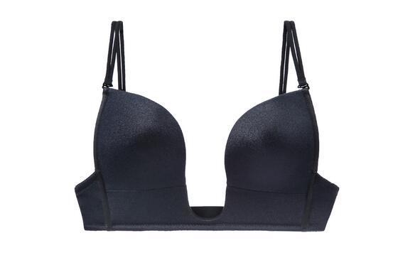 Formal dress all-match sexy invisible women's underwear bra Convertible Straps Solid Deep unlined Plunge U shape Push Up Bras