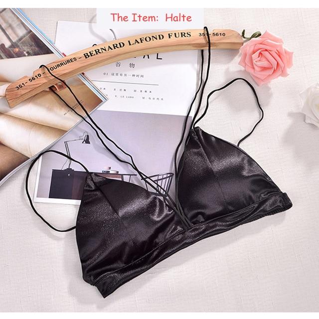 Triangle White Lace Bralette Bra Silk Soft Wireless Women Bra Summer Ladies Brassiere Bras For Women Pad Sexy Bralette Lingerie