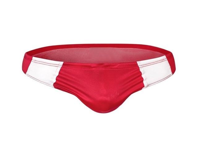 Sexy Triangle Low Waist Men Swimsuit Drawstring Elastic Swimwear Man Blue Red White Black Beachwear Male Breathable Swim Briefs