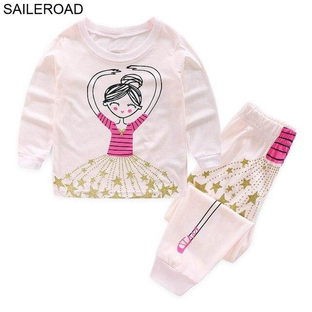 SAILEROAD Fall Pajamas Unicorn for Children Cotton Child Girls Unicorn Pajamas Sets Autumn Children Sleepwear Nightwear Clothes