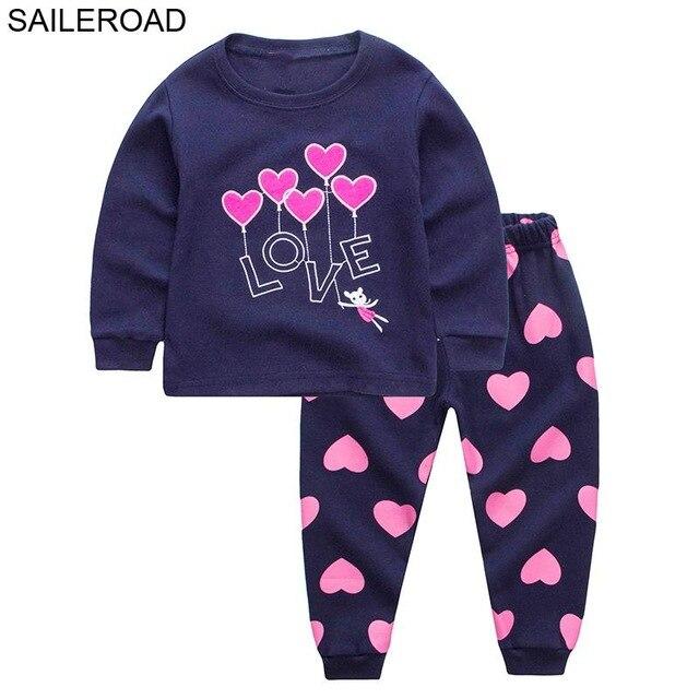 SAILEROAD Fall Pajamas Unicorn for Children Cotton Child Girls Unicorn Pajamas Sets Autumn Children Sleepwear Nightwear Clothes
