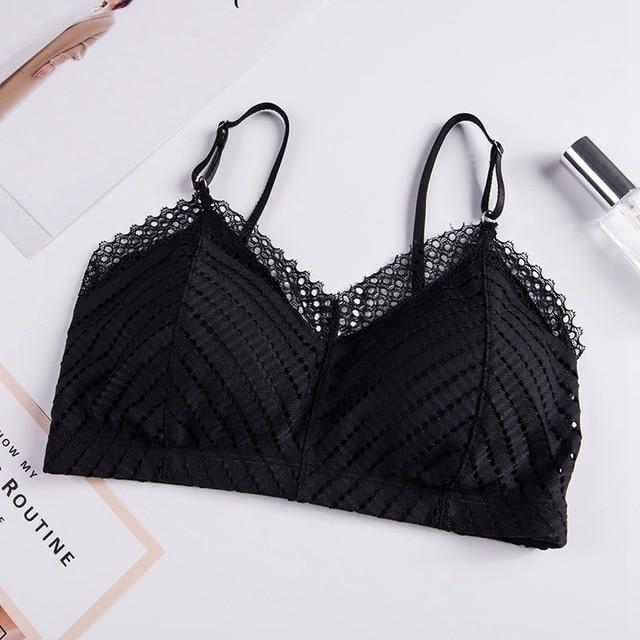 Sexy Padded Seamless Bra Women Lace Wireless Bralette Sexy Female Lingerie Underwear