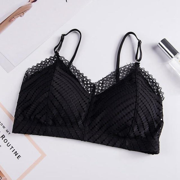 Sexy Padded Seamless Bra Women Lace Wireless Bralette Sexy Female Lingerie Underwear