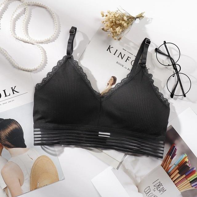 Fashion Wire Free Bras Sexy Lingerie Cotton Bralette Underwear Women Seamless Push Up Bra