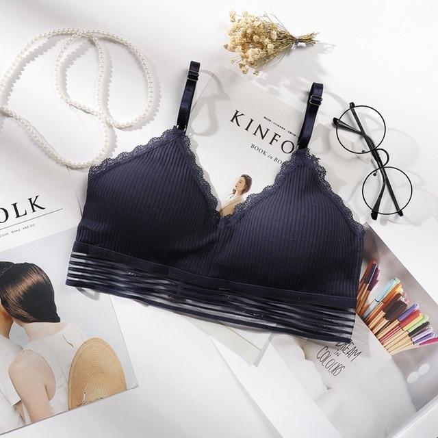 Fashion Wire Free Bras Sexy Lingerie Cotton Bralette Underwear Women Seamless Push Up Bra