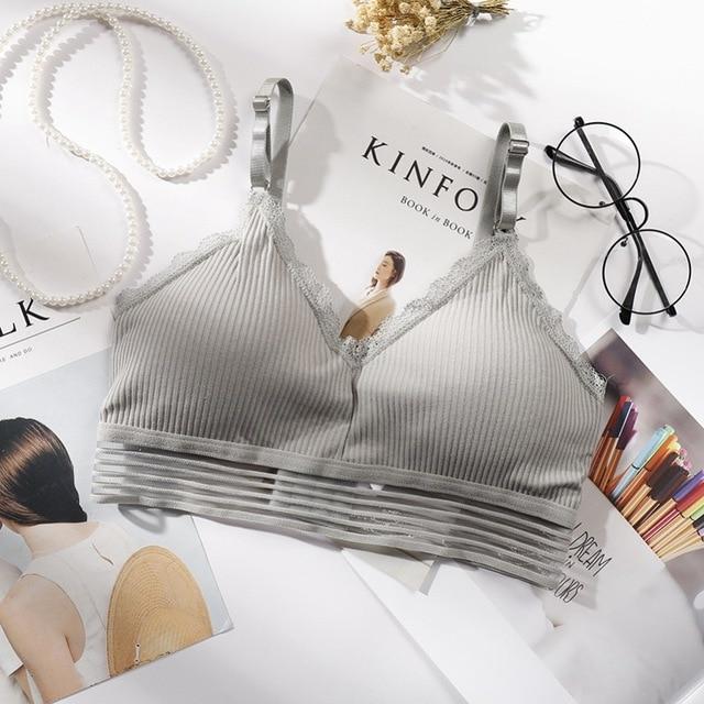 Fashion Wire Free Bras Sexy Lingerie Cotton Bralette Underwear Women Seamless Push Up Bra