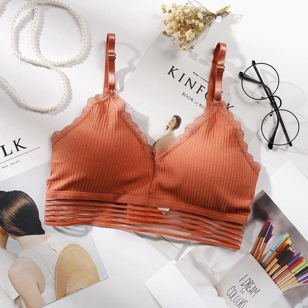 Fashion Wire Free Bras Sexy Lingerie Cotton Bralette Underwear Women Seamless Push Up Bra