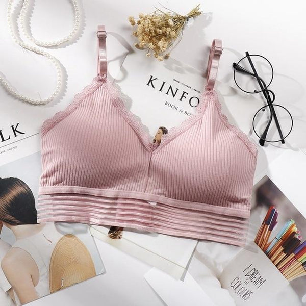 Fashion Wire Free Bras Sexy Lingerie Cotton Bralette Underwear Women Seamless Push Up Bra