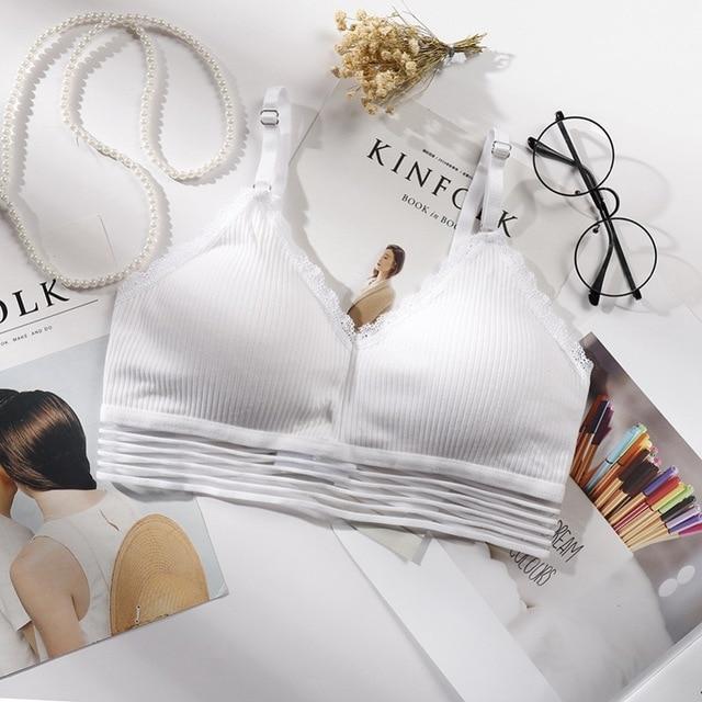 Fashion Wire Free Bras Sexy Lingerie Cotton Bralette Underwear Women Seamless Push Up Bra