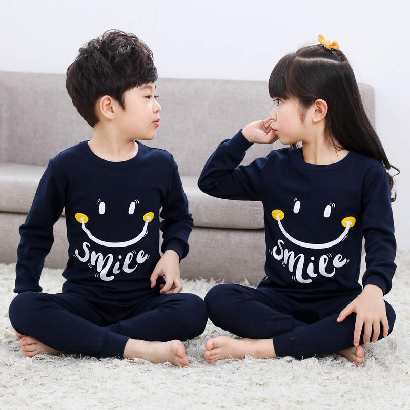Autumn Winter Children Pajamas Long Sleeve Cartoon Kids Sleepwear Baby Girl Clothes Suit Cotton Child Pyjamas Boy Nightwear Home