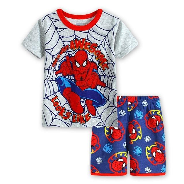 Hot Selling summer Baby Boys Toddler 2PCS Set Super Mario Sleepwear Nightwear Pajamas Set 2-7Y
