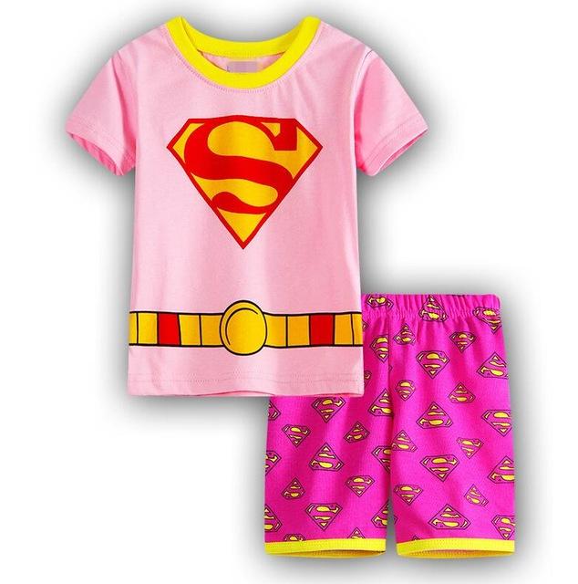 Hot Selling summer Baby Boys Toddler 2PCS Set Super Mario Sleepwear Nightwear Pajamas Set 2-7Y